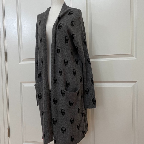 360 Cashmere Sweaters - Skull-Print Cashmere Cardigan from 360 Cashmere